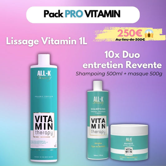 Pack Pro Vitamin Therapy Lissage + 10x duo entretien revente (lot)