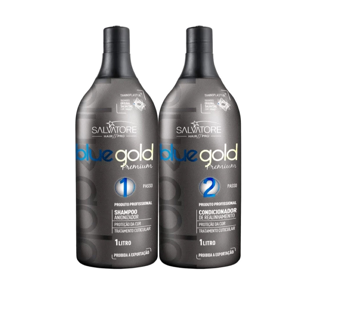 Salvatore Blue Gold Premium - Kit lissage taninoplastie permanent / semi-permanent