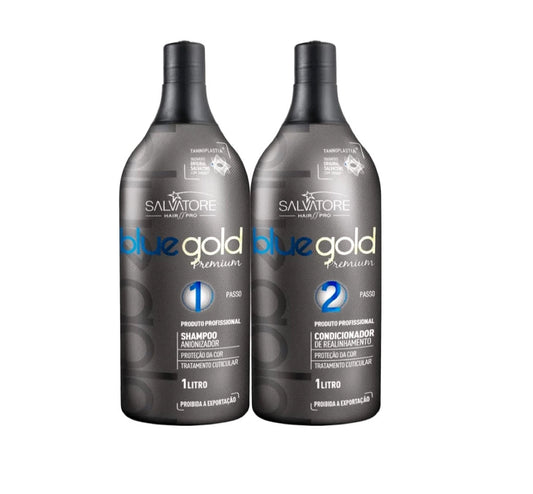 Salvatore Blue Gold Premium - Kit lissage taninoplastie permanent / semi-permanent